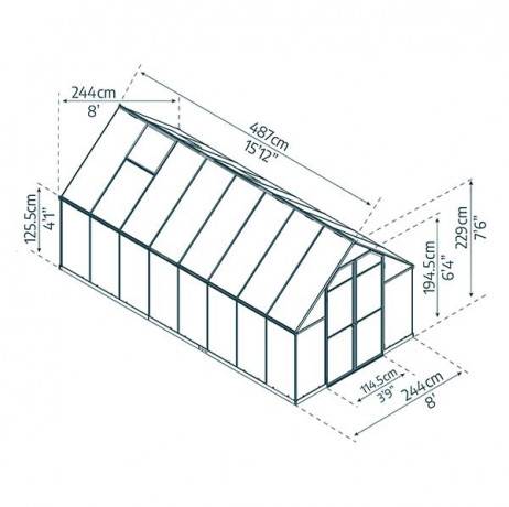 Canopia - Serre polycarbonate Essence 11,88 m² - Image 3