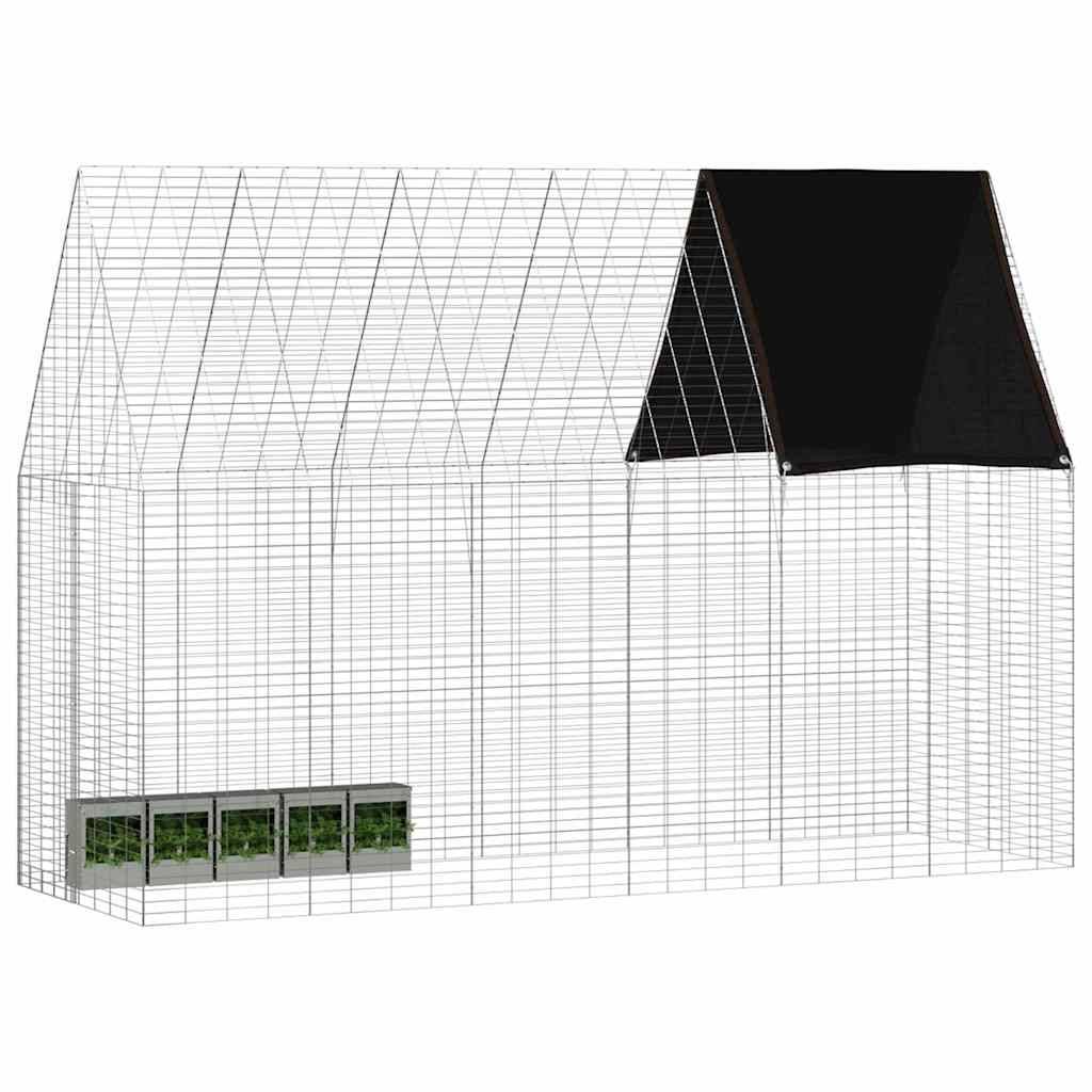 Vidaxl - Cage pour lapins Argenté 300 x 100 x 210 cm Acier galvanisé vidaXL 42019247 - Image 4