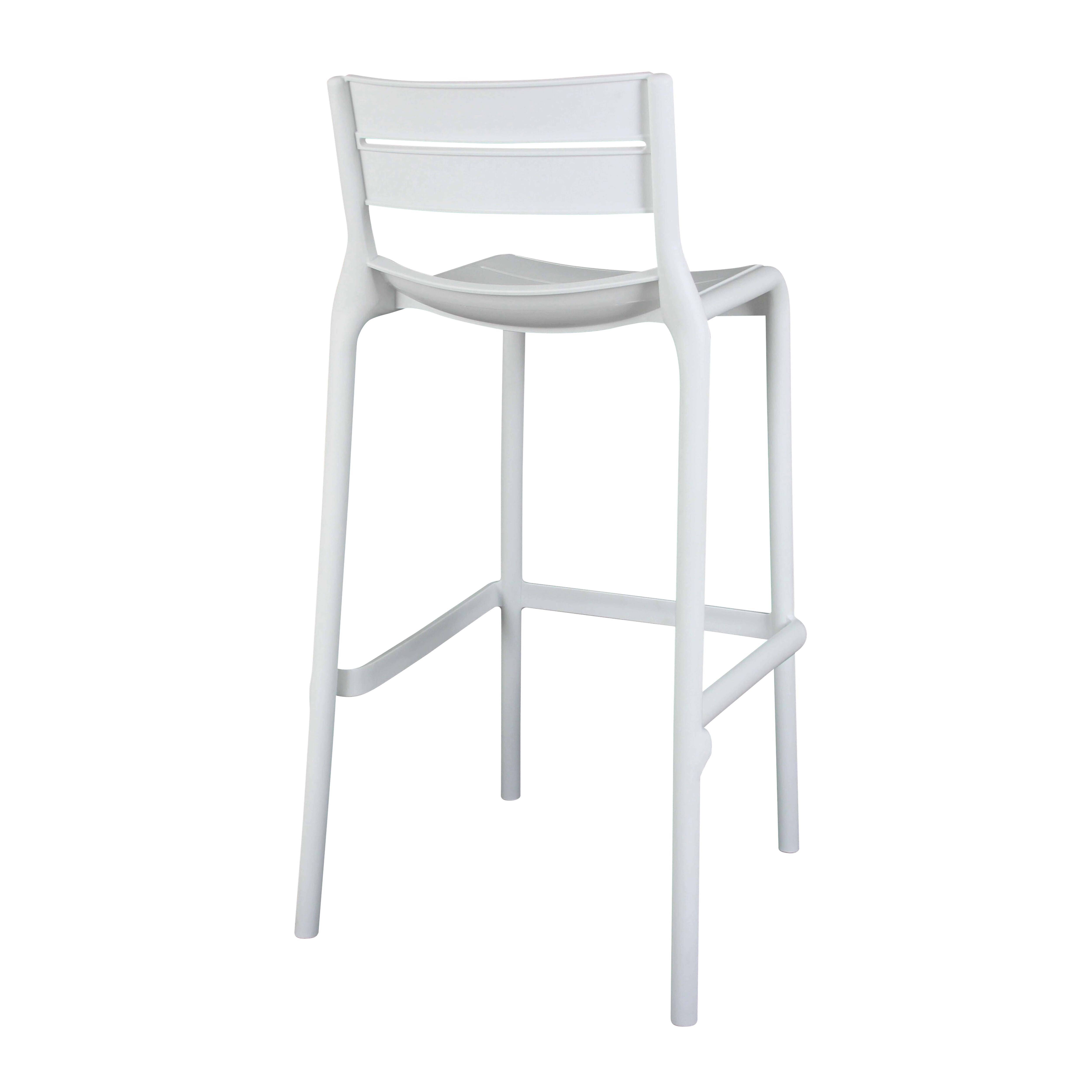 Oviala - Chaise haute blanche de terrasse en plastique - Oviala - Image 5