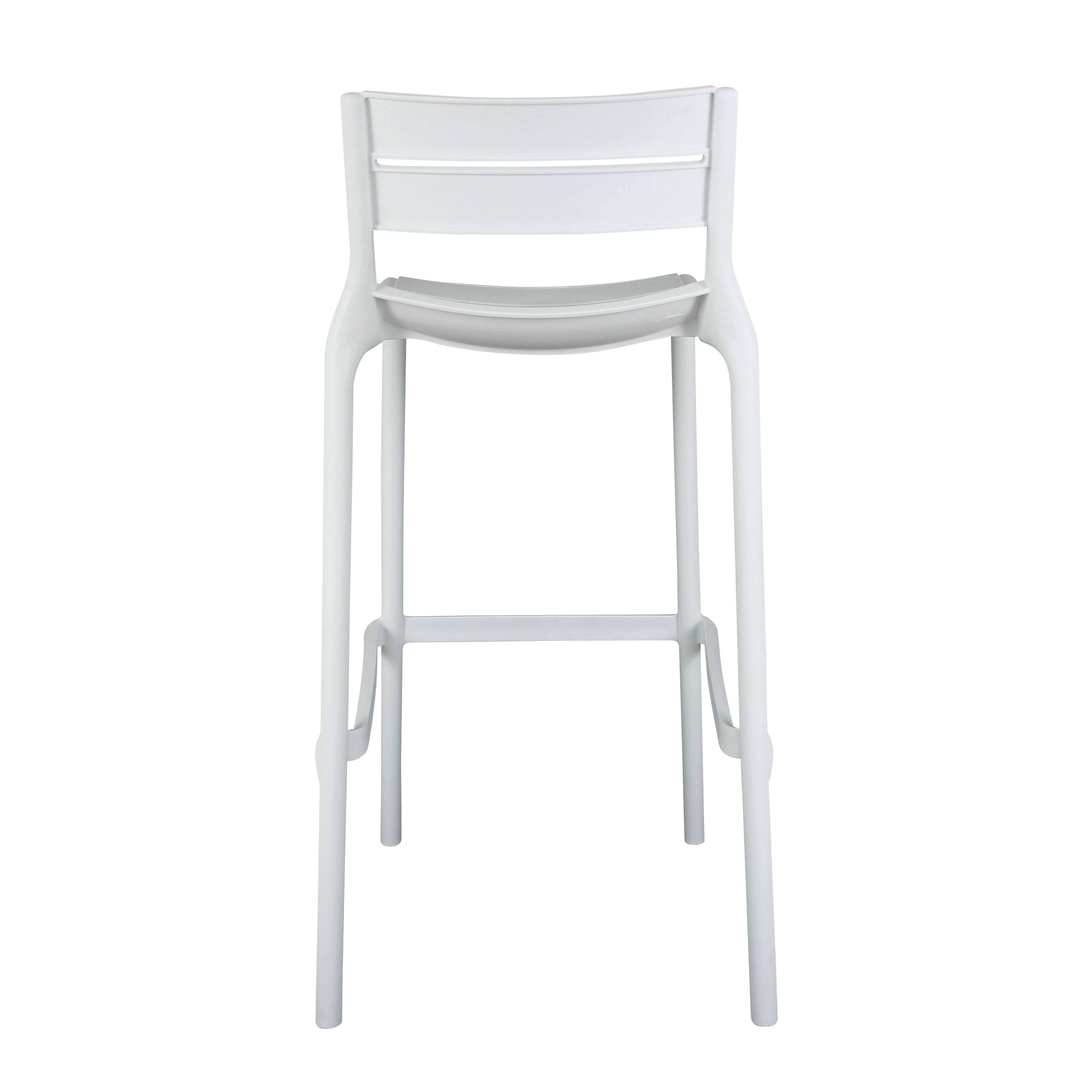 Oviala - Chaise haute blanche de terrasse en plastique - Oviala - Image 3