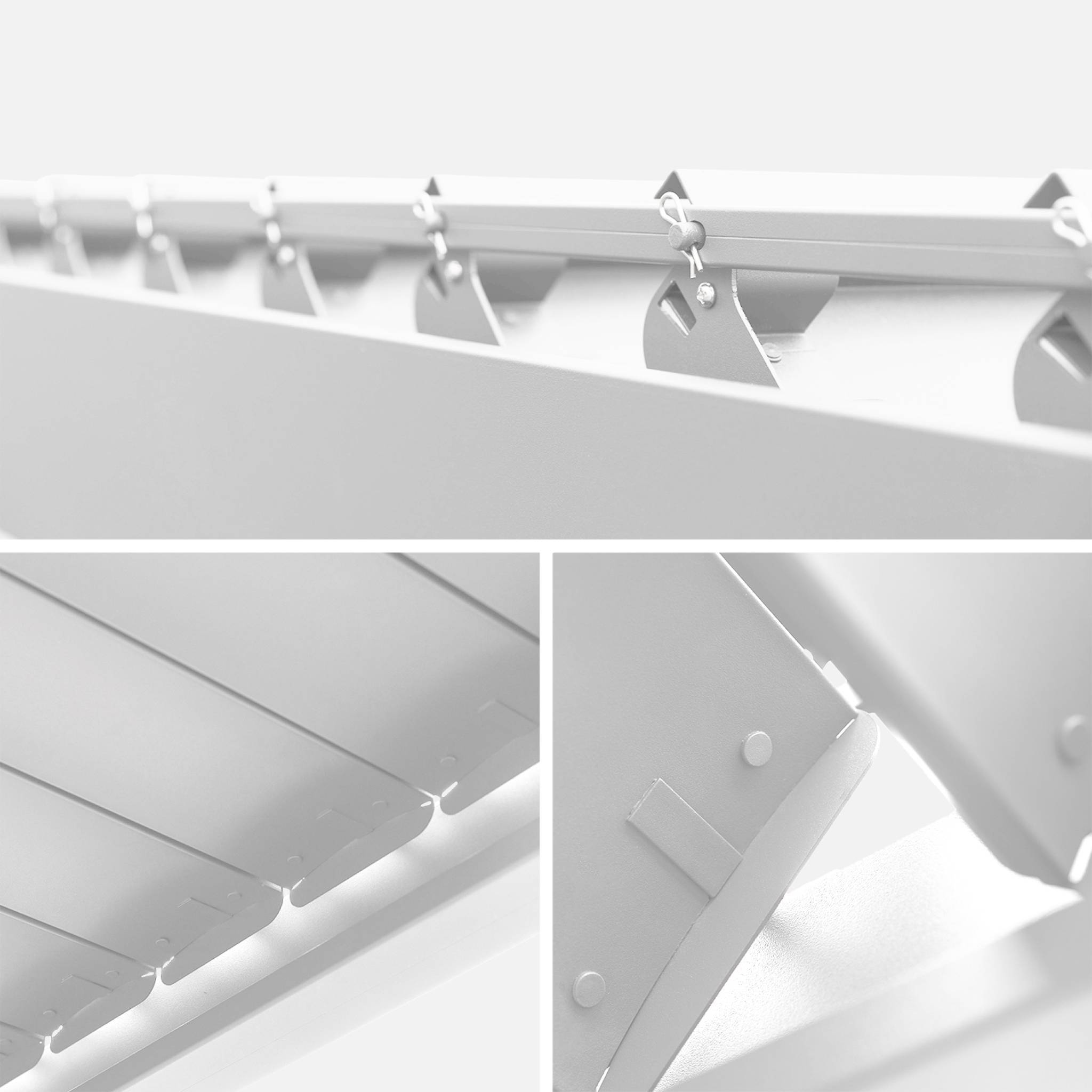 sweeek - Pergola bioclimatique aluminium blanc Triomphe 3x3 m lames orientables | sweeek - Image 7