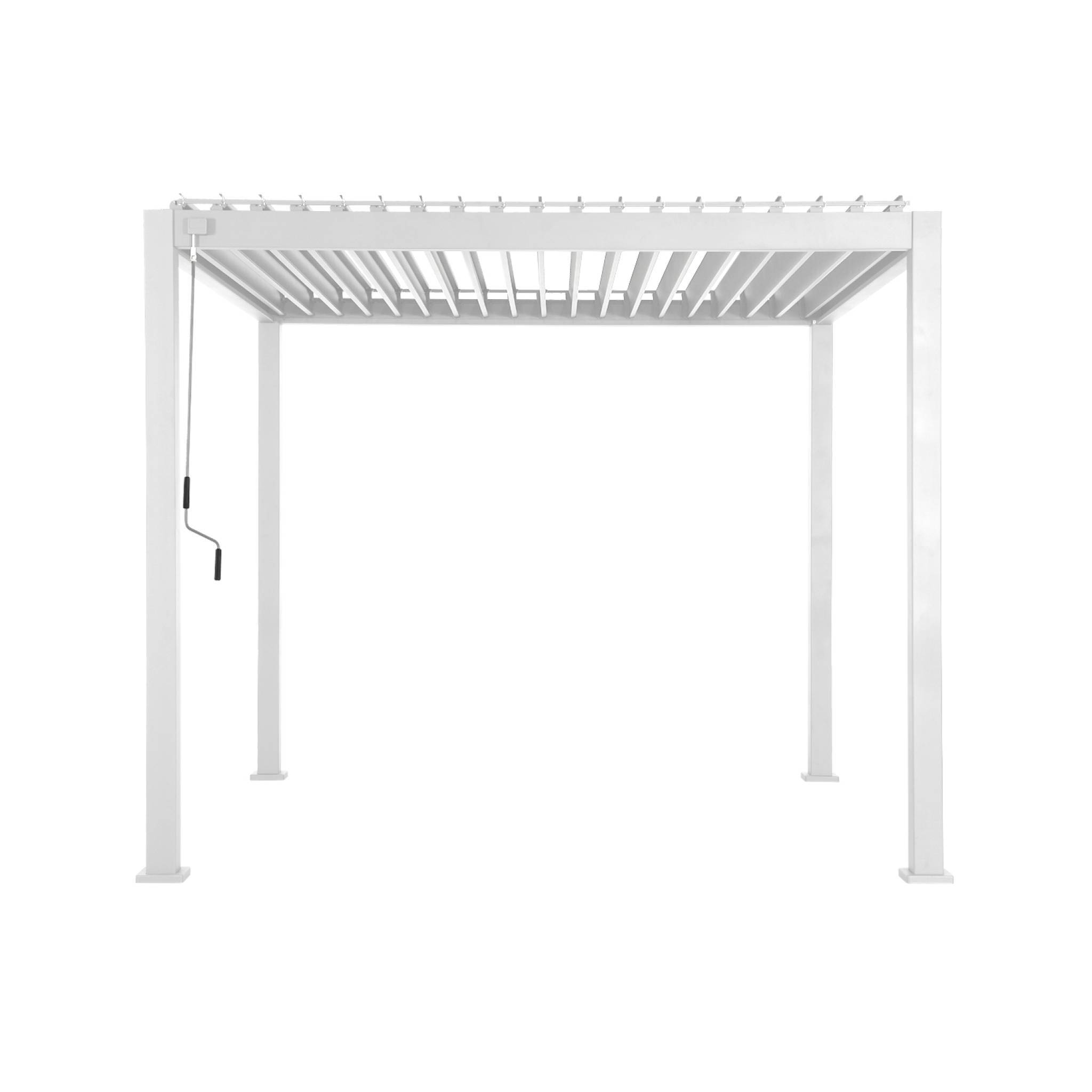 sweeek - Pergola bioclimatique aluminium blanc Triomphe 3x3 m lames orientables | sweeek - Image 6