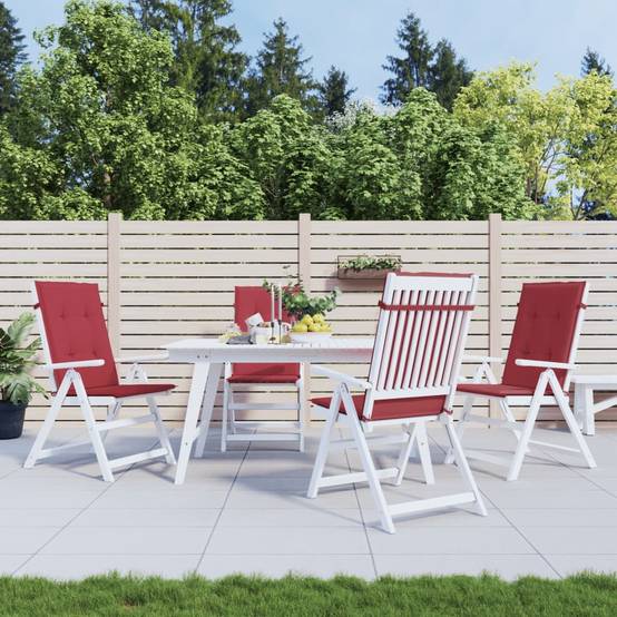 PANGIVO - Coussins de chaise à dossier haut polyester bordeaux 120 x 50 x 3 cm - PANGIVO - Image 1