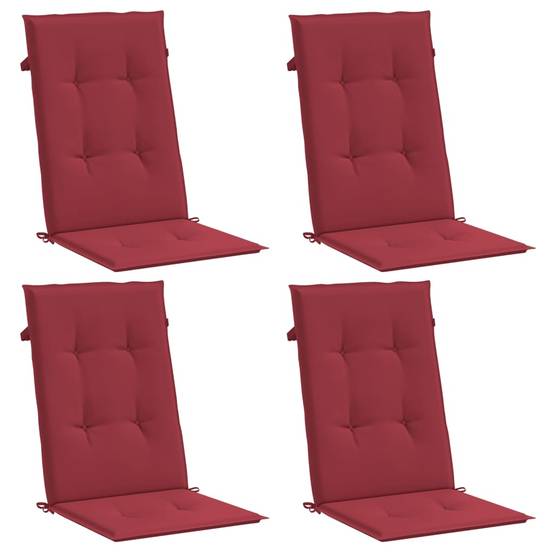 PANGIVO - Coussins de chaise à dossier haut polyester bordeaux 120 x 50 x 3 cm - PANGIVO - Image 3