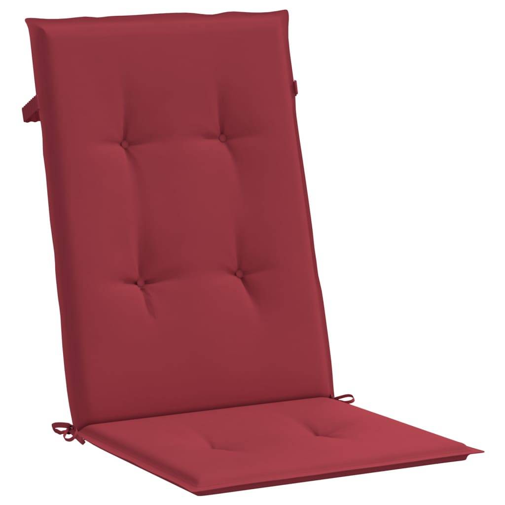 PANGIVO - Coussins de chaise à dossier haut polyester bordeaux 120 x 50 x 3 cm - PANGIVO - Image 5