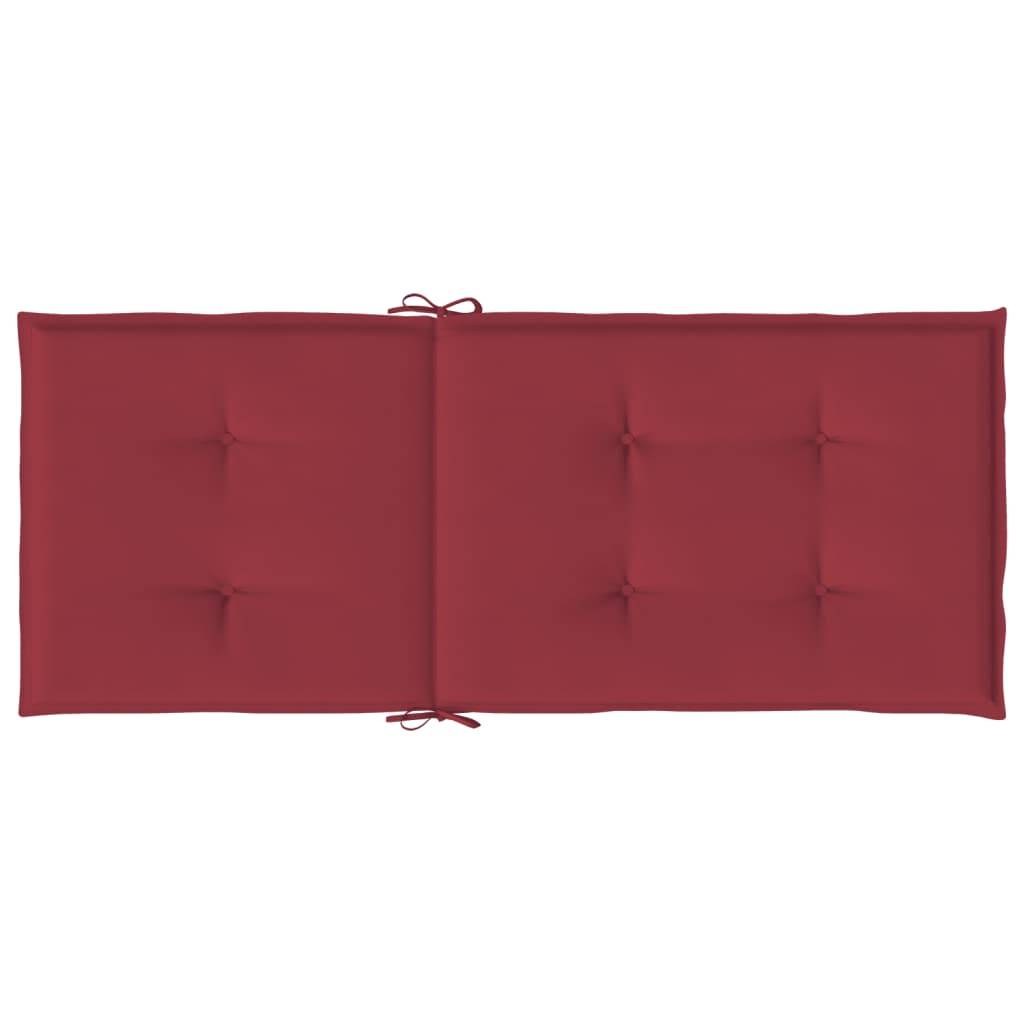 PANGIVO - Coussins de chaise à dossier haut polyester bordeaux 120 x 50 x 3 cm - PANGIVO - Image 7