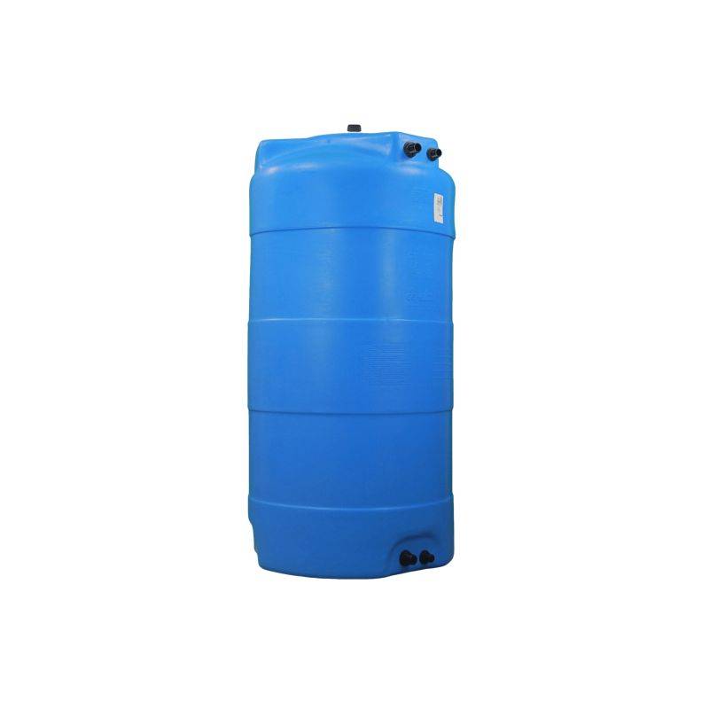 Cuve récupération eau de pluie 500L - Réservoir aérien vertical bleu - Polyéthylène - ELBI CV - Image 1