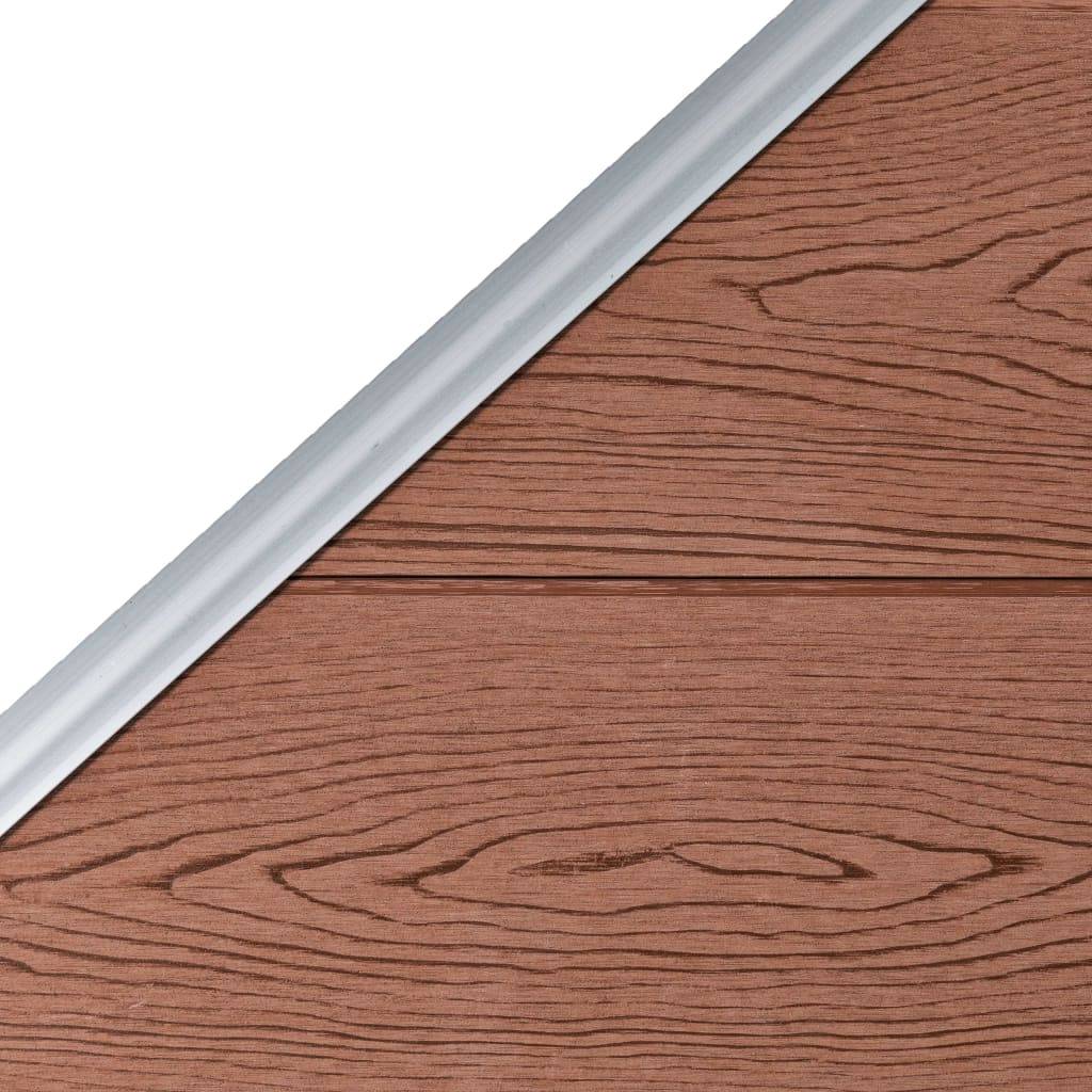 Panneau de clôture WPC composite marron 95 x (105-180) cm - PANGIVO - Image 4