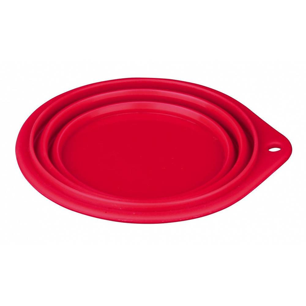 Animallparadise - une Gamelle Écuelle de voyage, 0.5 litre, silicone pliable pour chien -couleur aléatoire. - Image 5