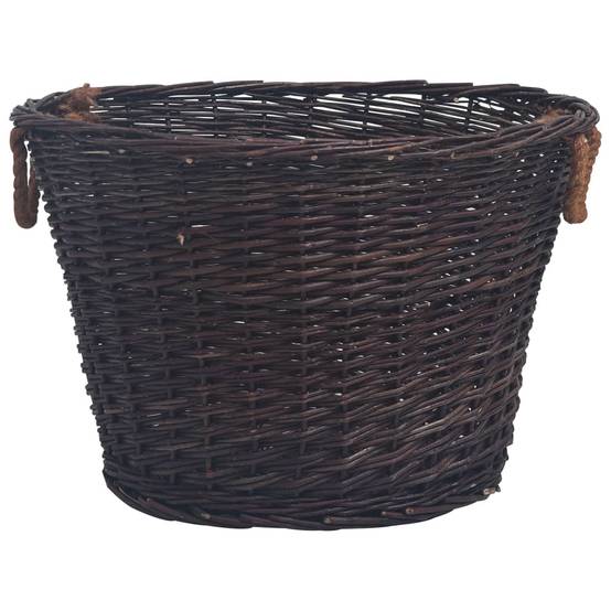 ComfortXL - Lot de 3 paniers à bûches ronds empilables en osier avec poignées Marron – ComfortXL Outdoor Living - Image 6