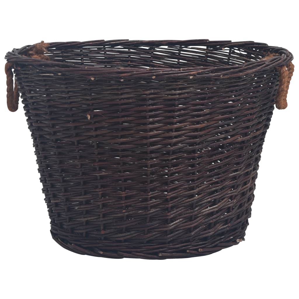 ComfortXL - Lot de 3 paniers à bûches ronds empilables en osier avec poignées Marron – ComfortXL Outdoor Living - Image 6