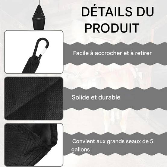 Sac à Nourriture pour Chevaux - Idéal Spectacles Chevaux, Facile à Installer (Écurie/Remorque) Résistant à l'Usure - Lytech - Image 2