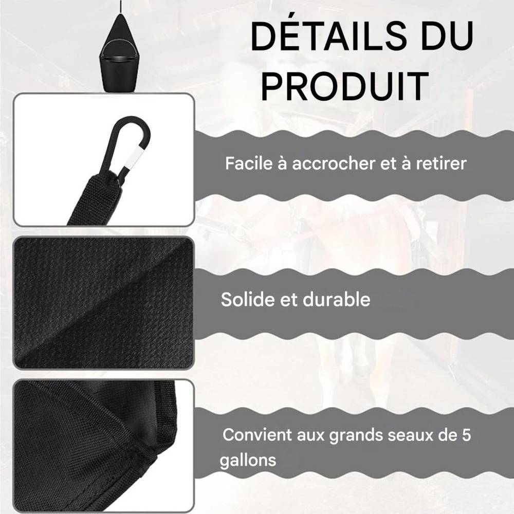 Sac à Nourriture pour Chevaux - Idéal Spectacles Chevaux, Facile à Installer (Écurie/Remorque) Résistant à l'Usure - Lytech - Image 2