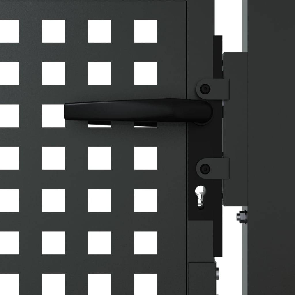 Maison Chic - Portail de jardin - Portillons d'extérieur - Clôture de jardin anthracite 105x150 cm acier - Image 4