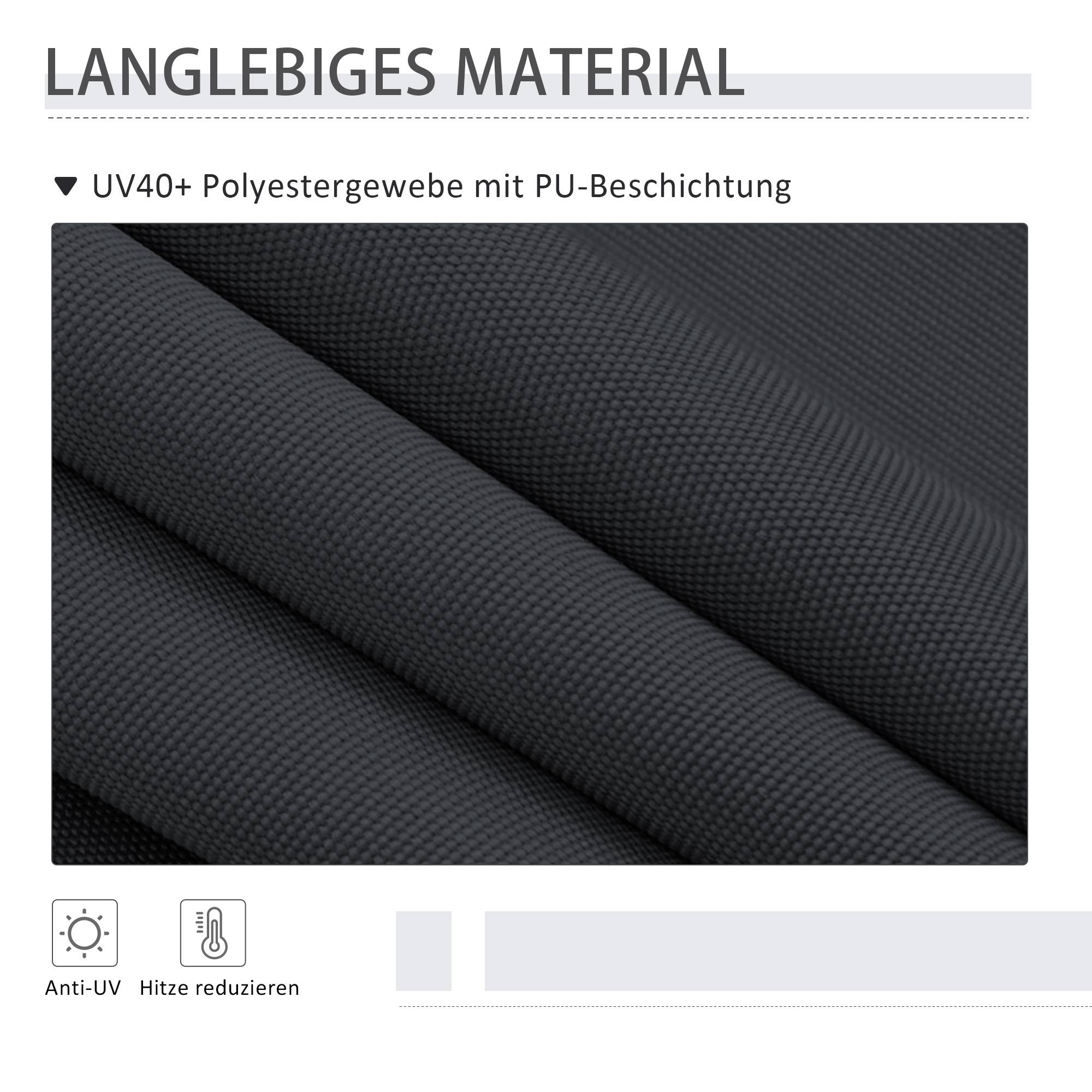 Store Vertical Extérieur sans Perçage Balcon Terrasse Brise-Vue Rétractable Gris 200x305cm - ComfortXL Outdoor Living - Image 6