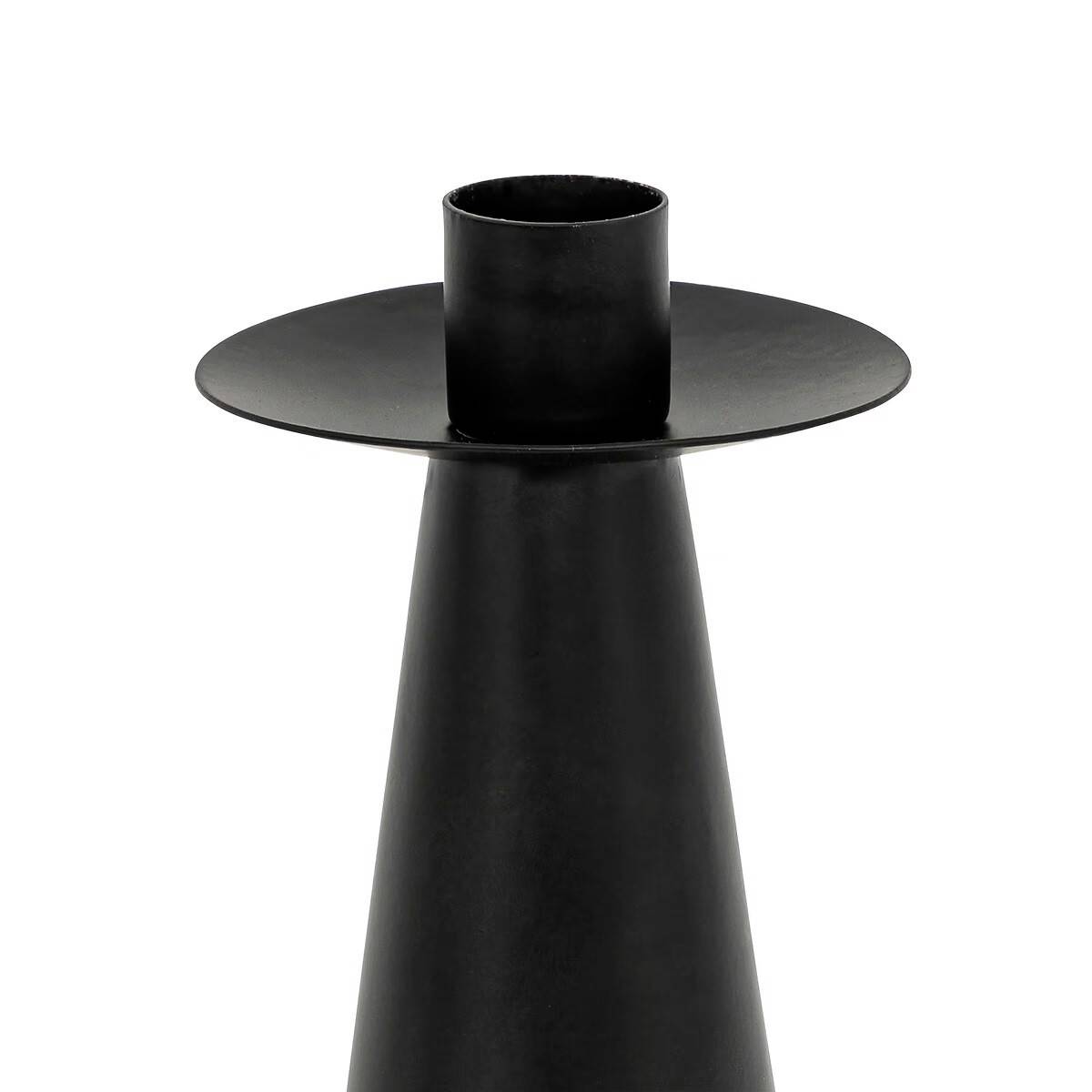 Atmosphera - Lot de 2 Bougeoirs Chandeliers en métal noir mat H 20 et H 24 cm - Image 4