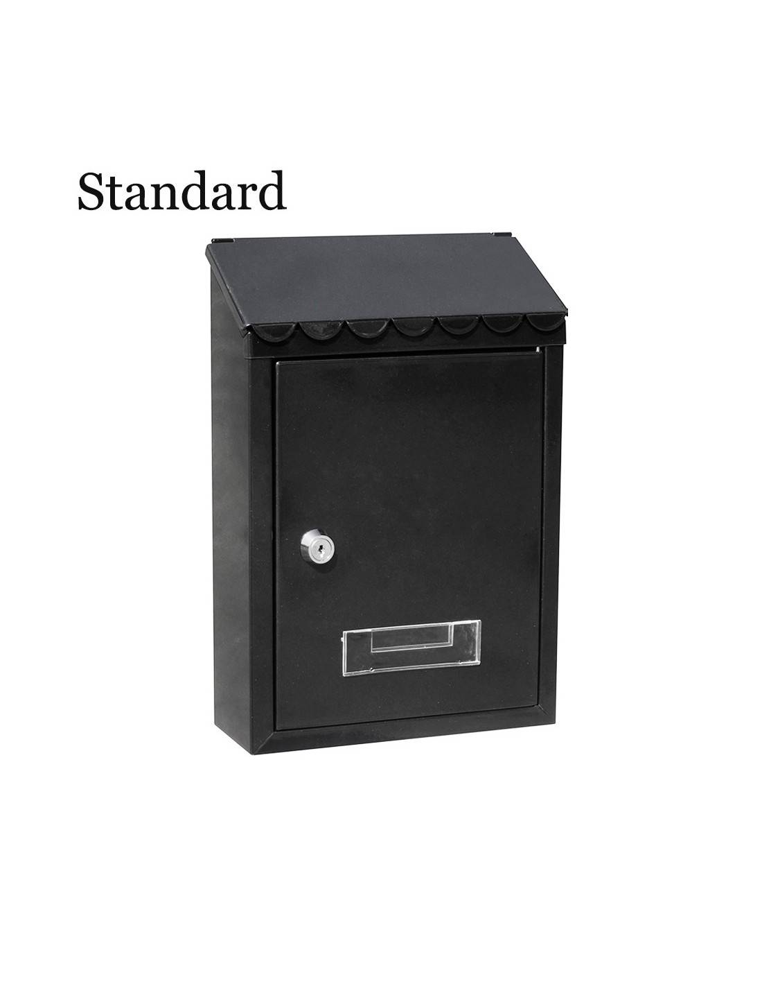 Boîte Aux Lettres Standard Noire Robuste, Sécurisée, Design Classique - Edm - Image 2