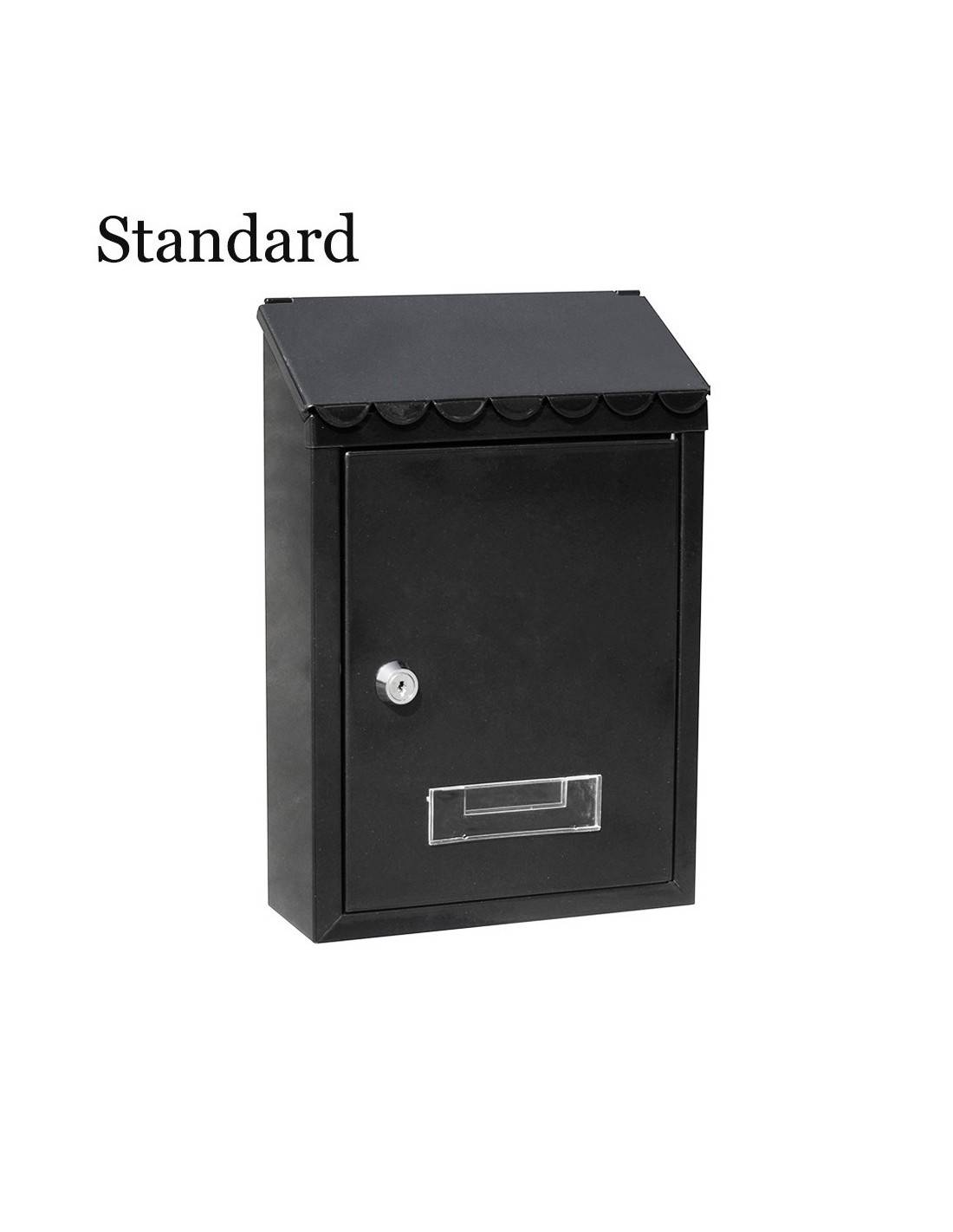 Boîte Aux Lettres Standard Noire Robuste, Sécurisée, Design Classique - Edm - Image 1