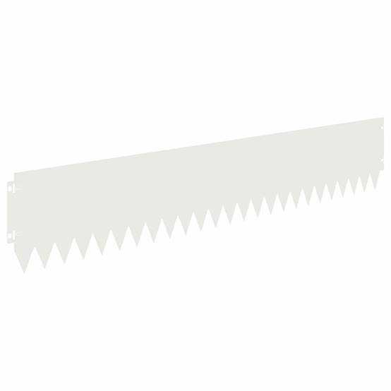 Bordure de pelouse en acier pour allées aménagement flexible 103x20cm 10pcs blanc - ComfortXL Outdoor Living - Image 6
