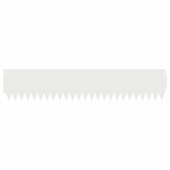 Bordure de pelouse en acier pour allées aménagement flexible 103x20cm 10pcs blanc - ComfortXL Outdoor Living - Image 5