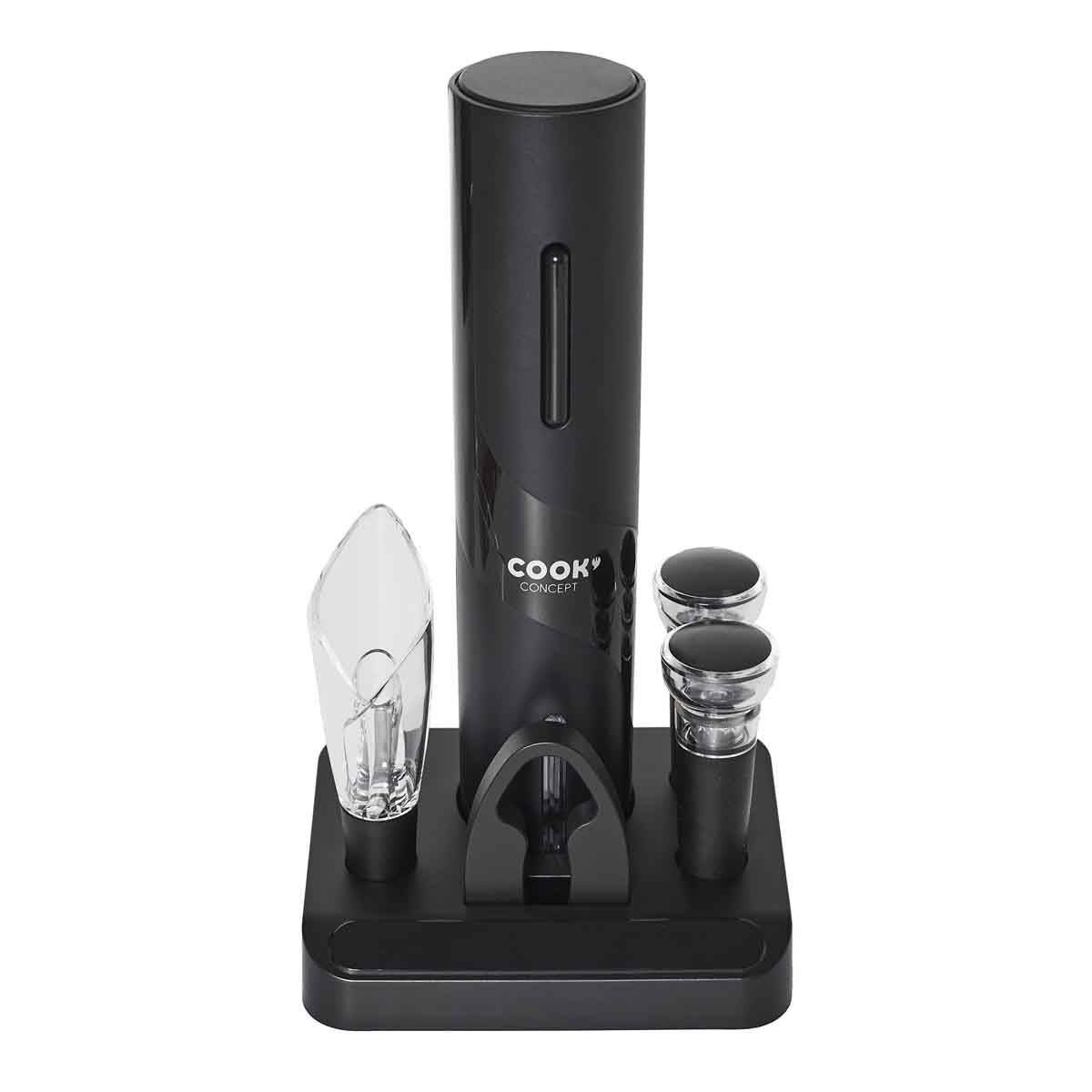 Cook Concept - Coffret à Vin avec Support "5 Accessoires" 30cm Noir - Image 1