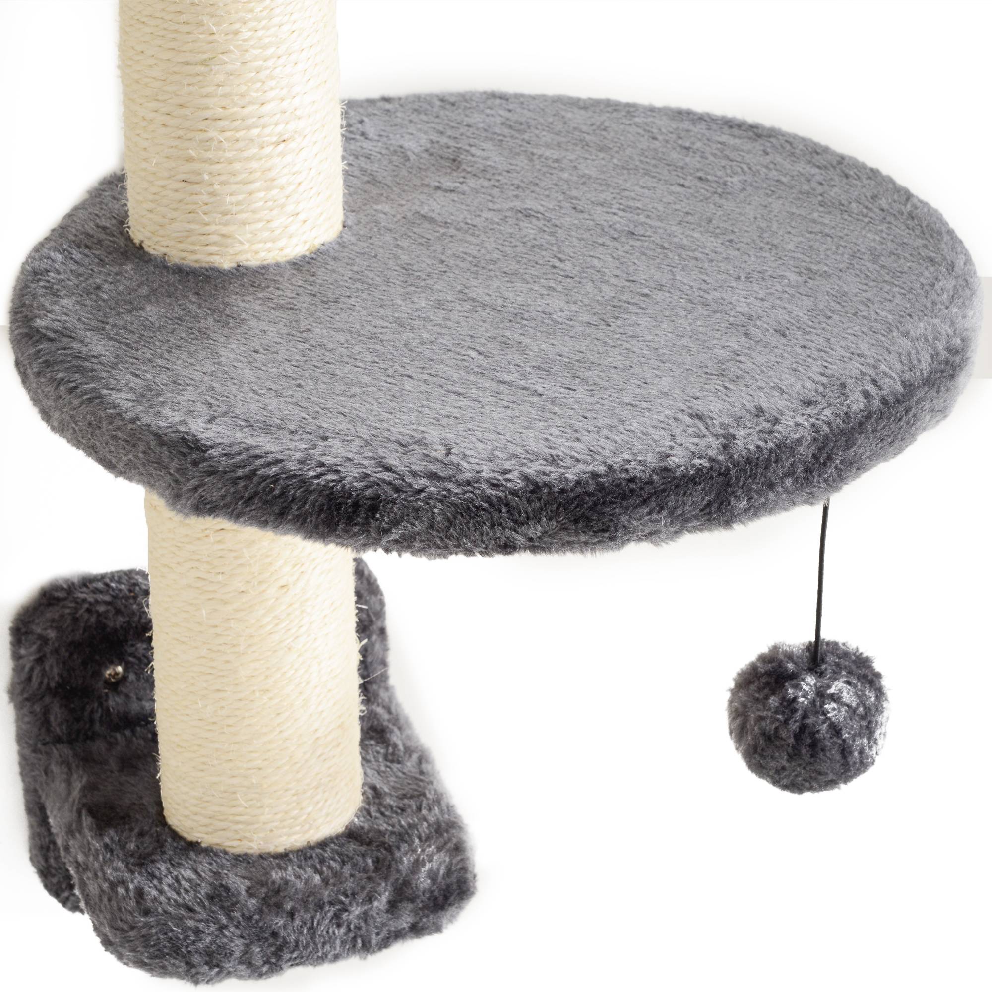 Mur escalade chat panneaux peluche intérieur jeu repos 30x30x96cm gris foncé - ComfortXL Outdoor Living - Image 10