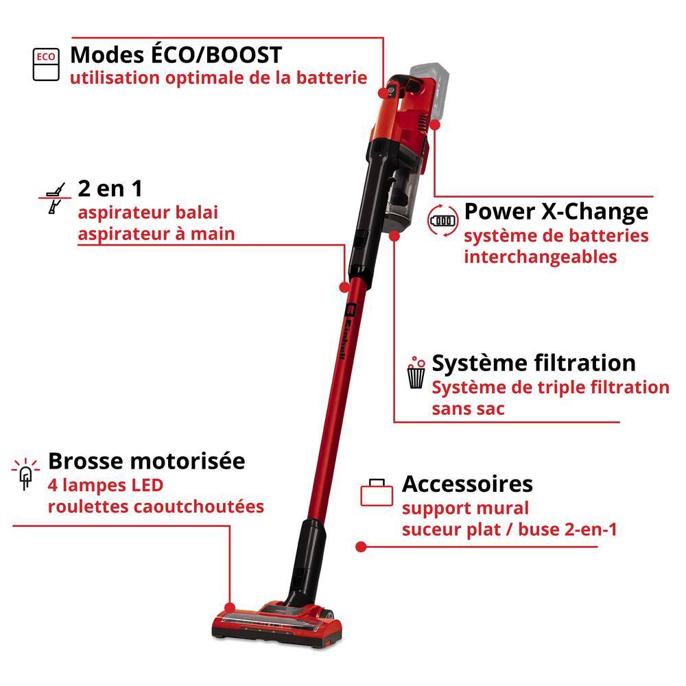 Einhell - Aspirateur balai à main sans fil TE-SV 18 Li-Solo - sans batterie ni chargeur Einhell - Image 2