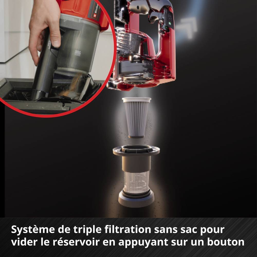 Einhell - Aspirateur balai à main sans fil TE-SV 18 Li-Solo - sans batterie ni chargeur Einhell - Image 3