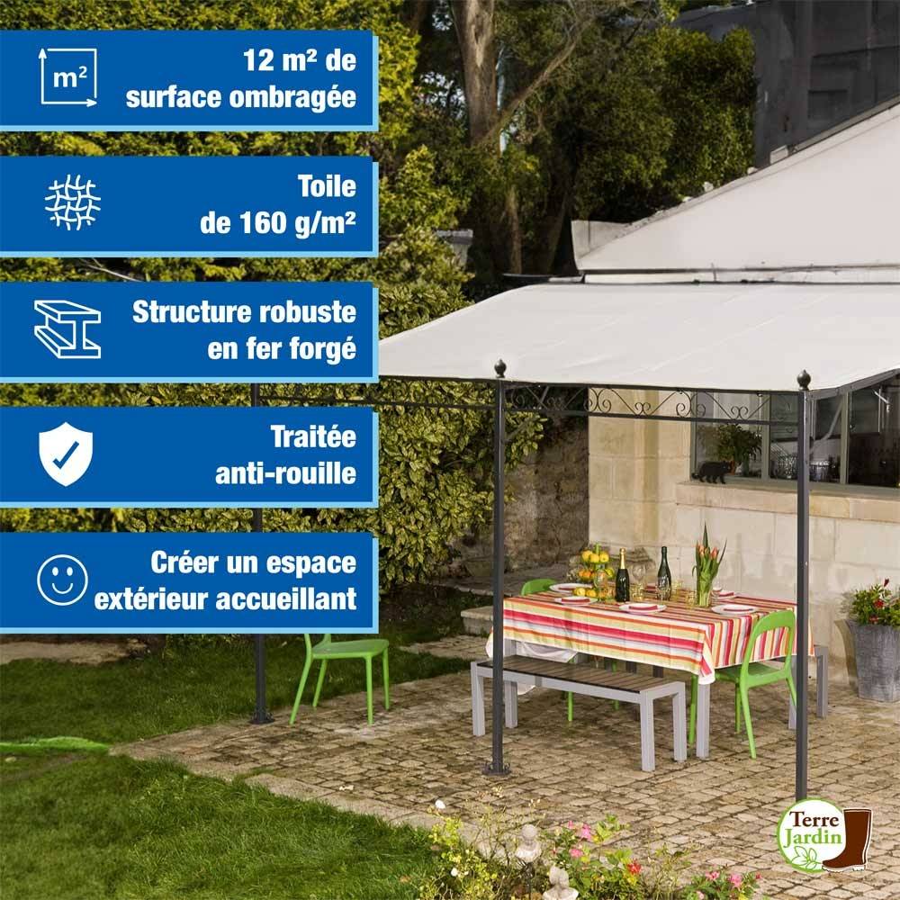 Tonnelle adossée 4 x 3 m - Image 2