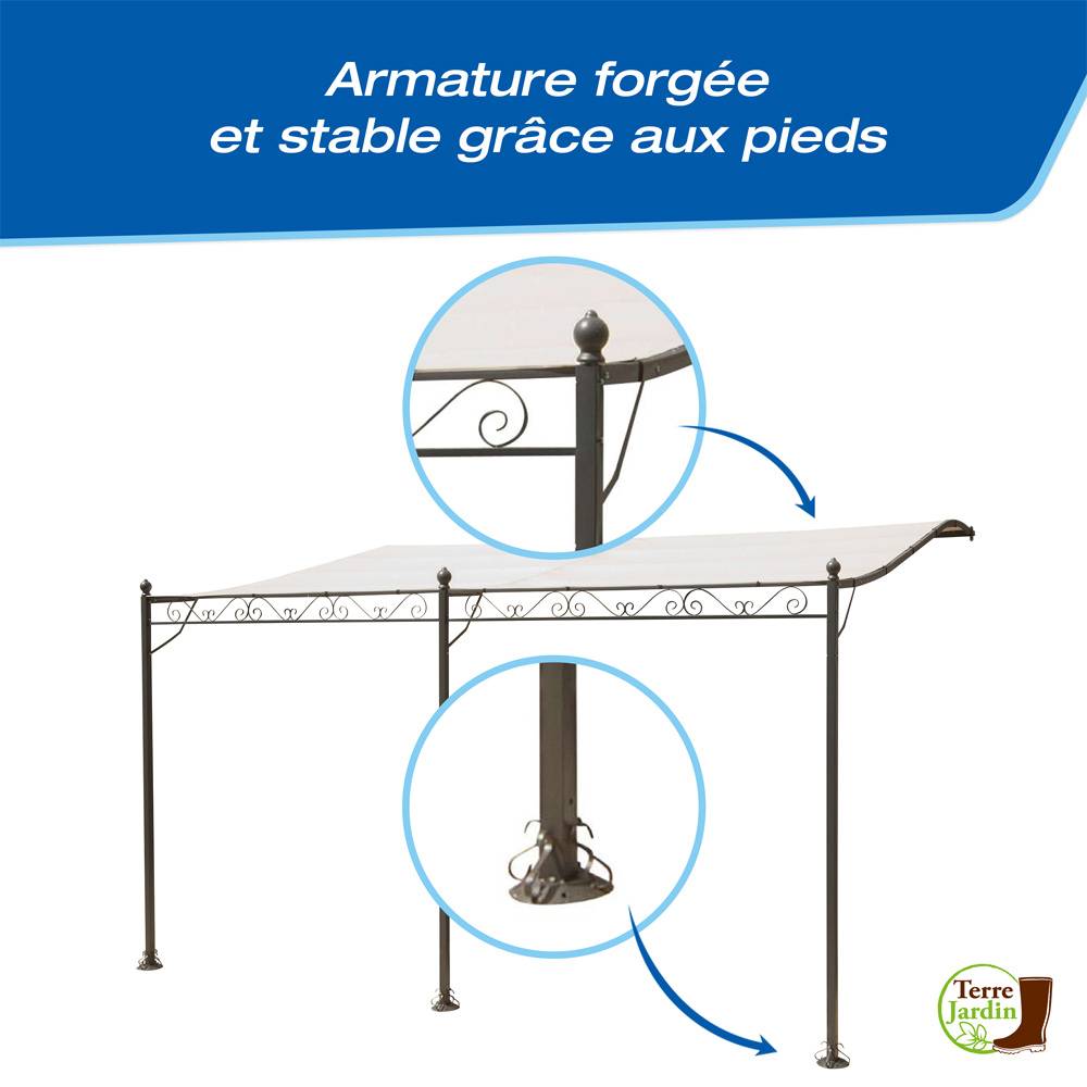 Tonnelle adossée 4 x 3 m - Image 4