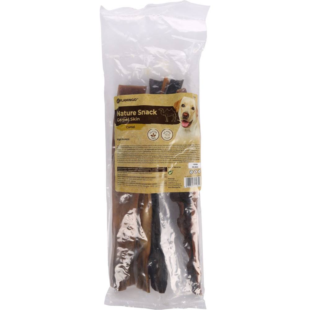 Flamingo - Flamingo - Friandises peau de chameau 40 cm sans gluten sans sucre ajouté, pour chien - Image 1