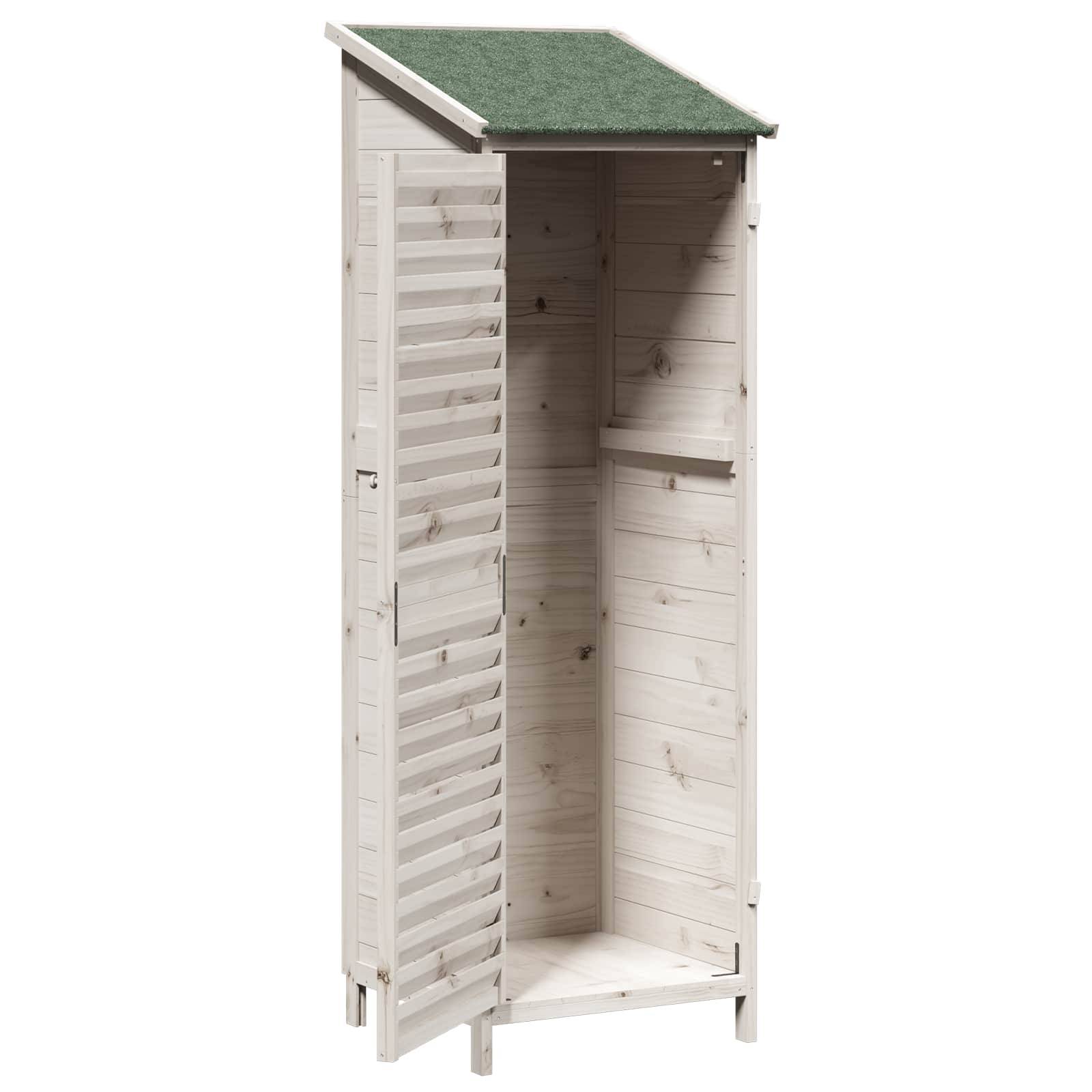 PANGIVO - Abri de jardin bois de sapin blanc 59 x 56 x 176 cm - PANGIVO - Image 4