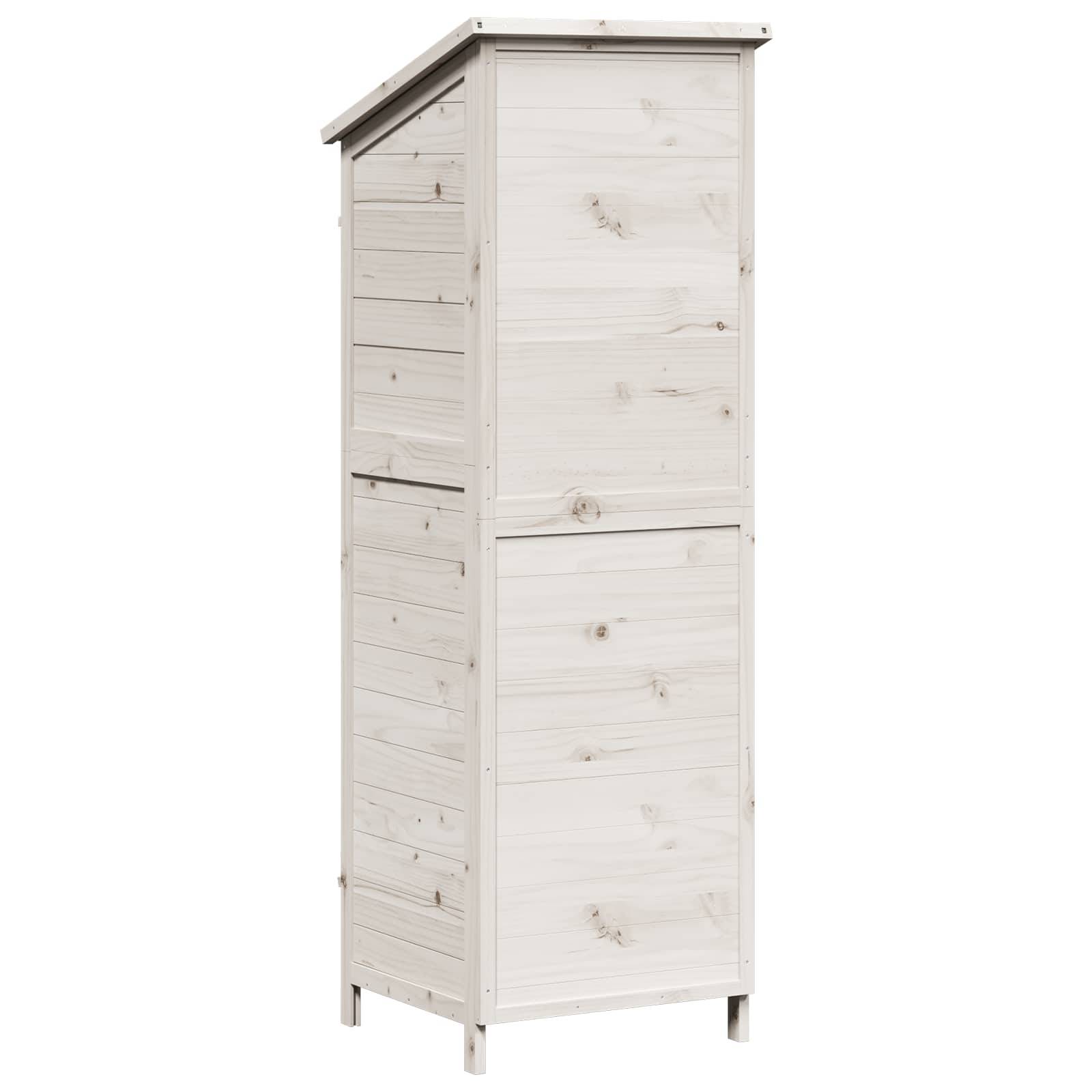 PANGIVO - Abri de jardin bois de sapin blanc 59 x 56 x 176 cm - PANGIVO - Image 7