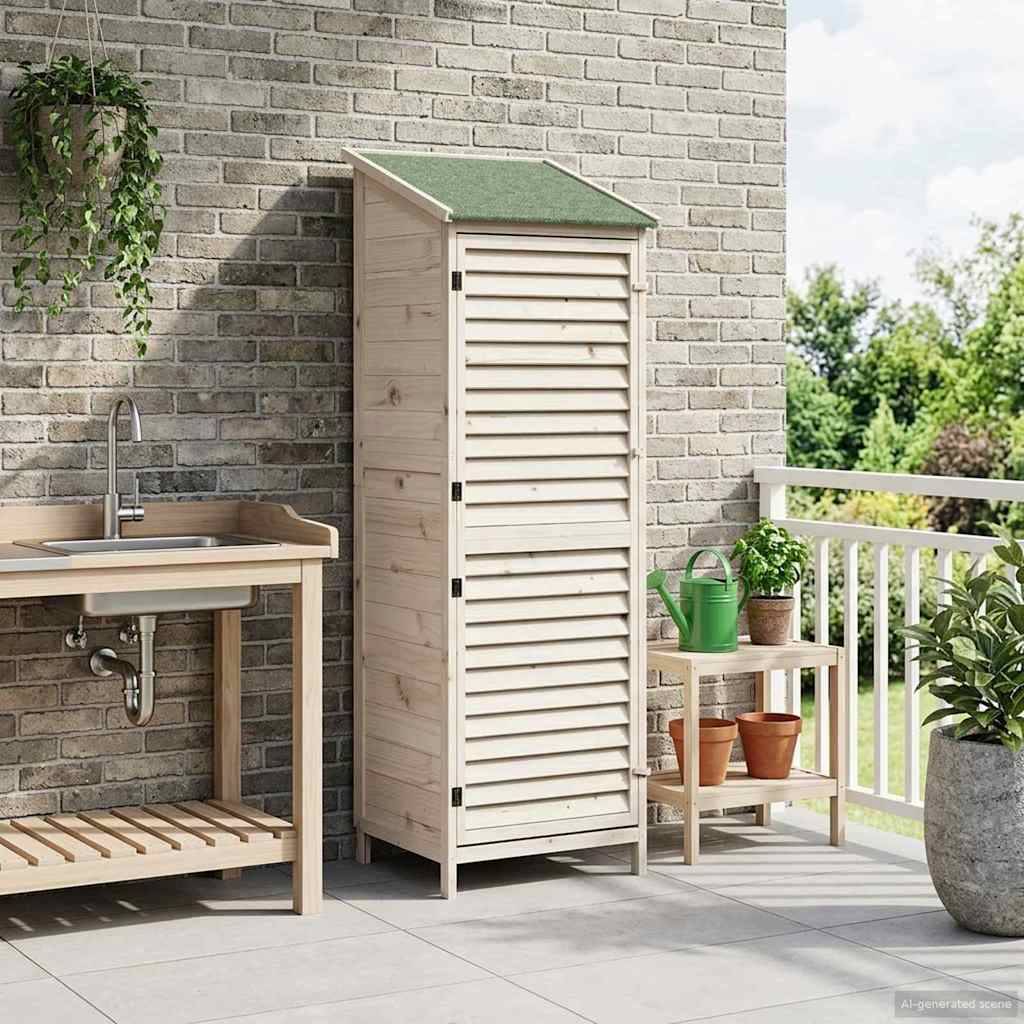 PANGIVO - Abri de jardin bois de sapin blanc 59 x 56 x 176 cm - PANGIVO - Image 1