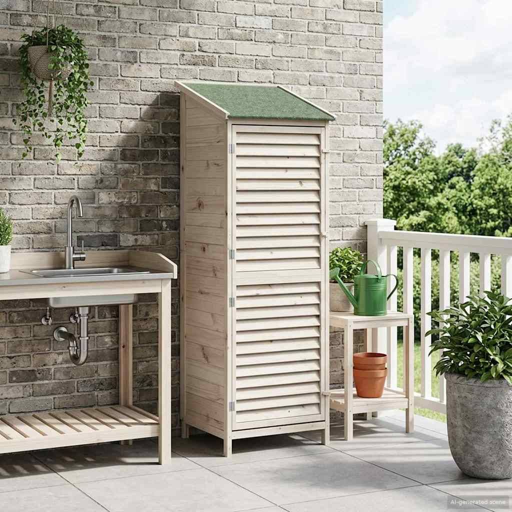PANGIVO - Abri de jardin bois de sapin blanc 59 x 56 x 176 cm - PANGIVO - Image 3