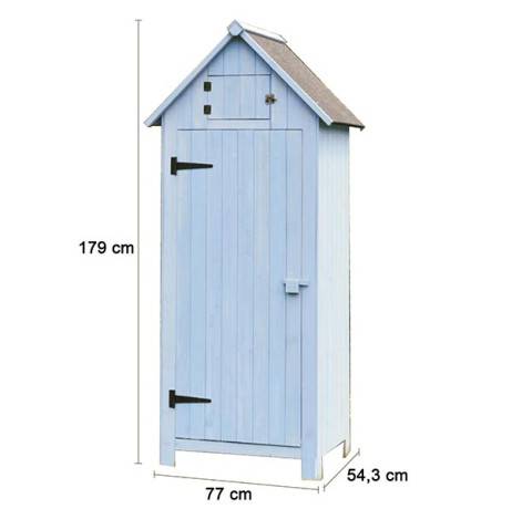 Armoire de rangement en bois bleue ou blanche - 0,28 m², Couleur Bleu - Image 5