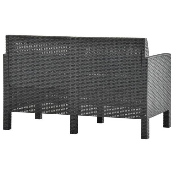 Vidaxl - Salon de jardin 4 pcs avec coussins PP Rotin Anthracite vidaXL 3067234 - Image 7