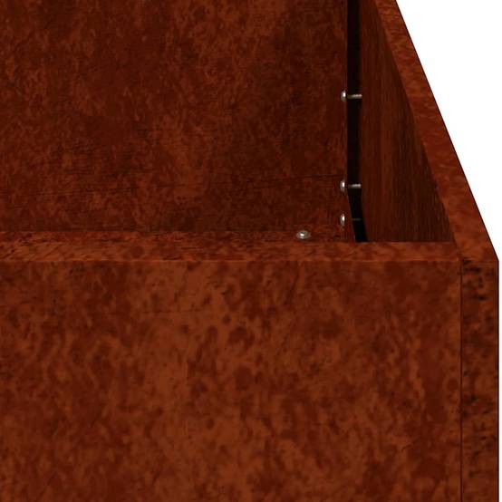 Jardinière rectangulaire ouverte pour balcon jardin 40 x 80 x 40 cm espace de culture idéal tendance en acier rouillé - Image 7