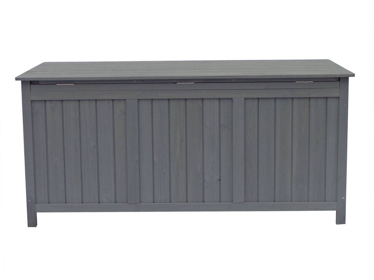 Coffre De Jardin En Bois "macao" - 130 X 64 X 60 Cm - Anthracite -habitat Et Jardin - Image 3