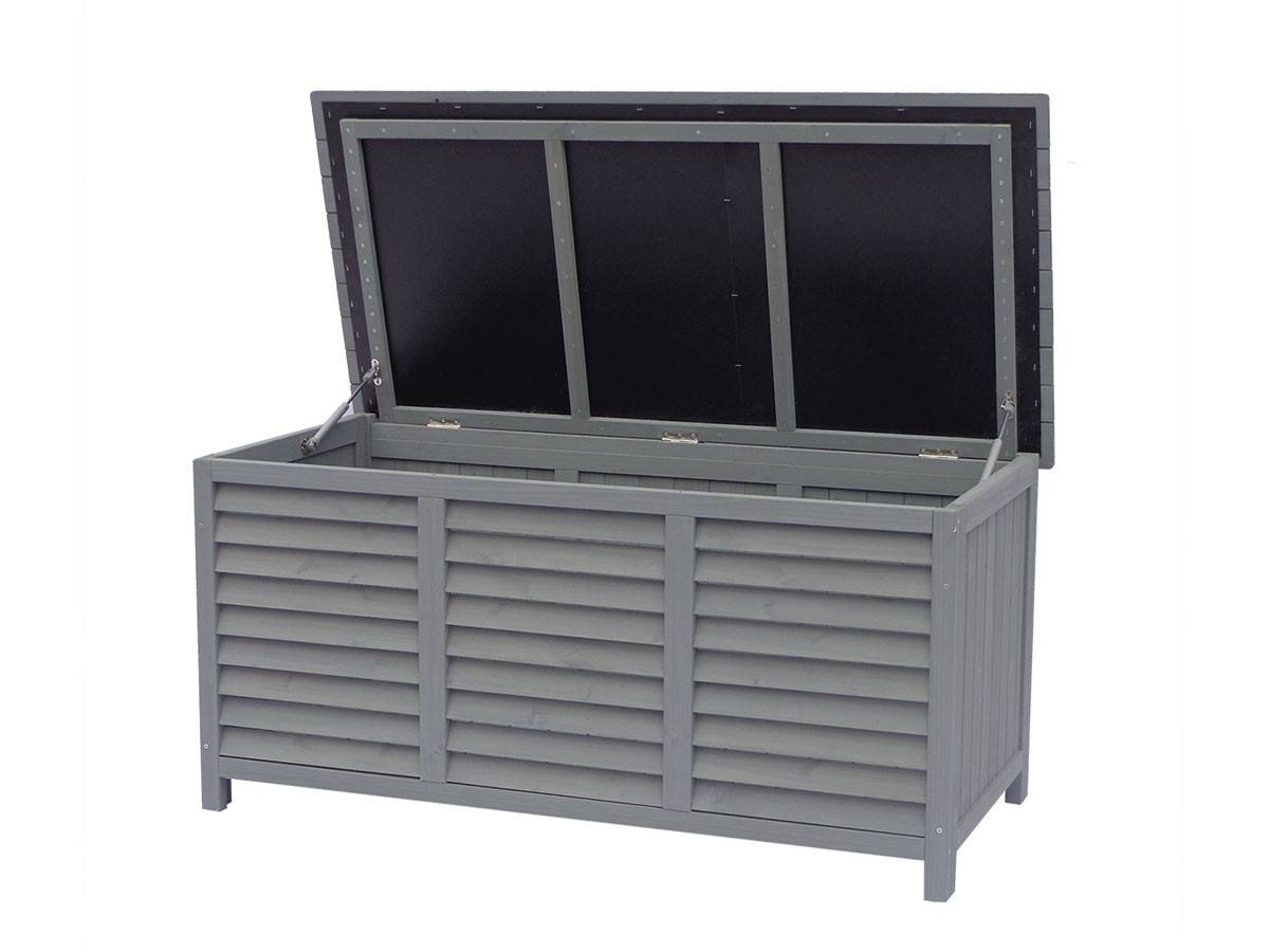 Coffre De Jardin En Bois "macao" - 130 X 64 X 60 Cm - Anthracite -habitat Et Jardin - Image 2