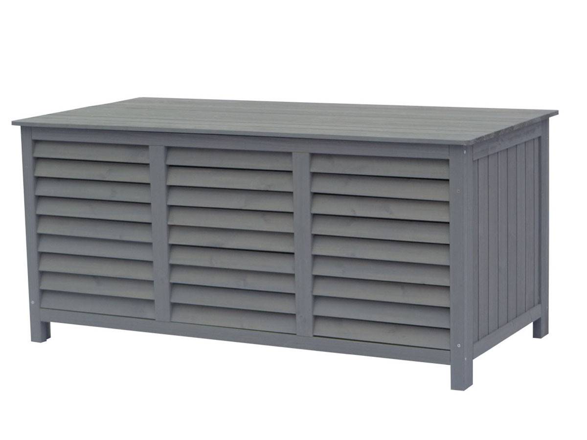 Coffre De Jardin En Bois "macao" - 130 X 64 X 60 Cm - Anthracite -habitat Et Jardin - Image 1