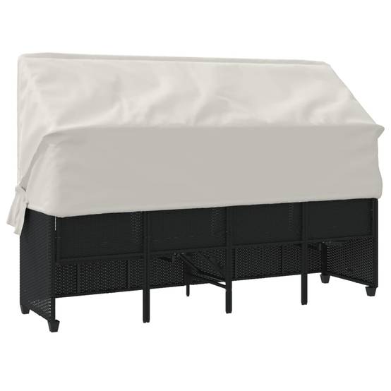 Bain de Soleil Auvent et Repose-Pieds Réglable Résine Noir – ComfortXL Outdoor Living - Image 8