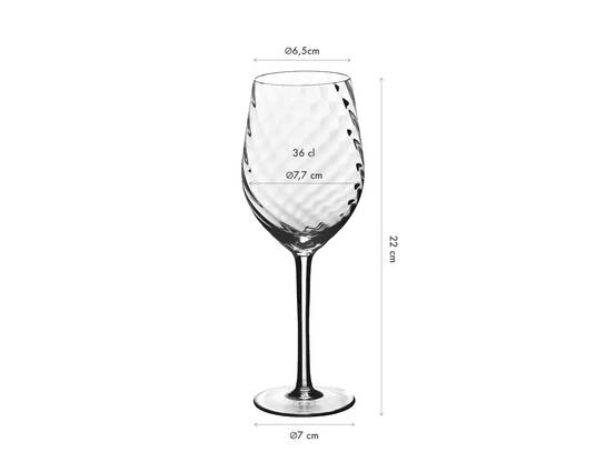 Lot de 6 Verres à vin en Cristallin (cristal sans plomb) "STEN", Bjorn - Image 3