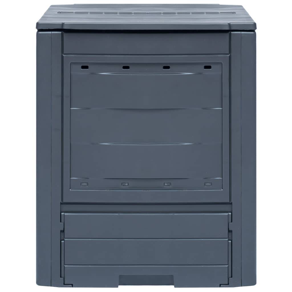 ComfortXL - Lot de 2 Composteurs de Jardin Plastique aspect Rotin Grande Capacité 520L pour Déchets Organiques Gris - ComfortXL Outdoor Living - Image 2
