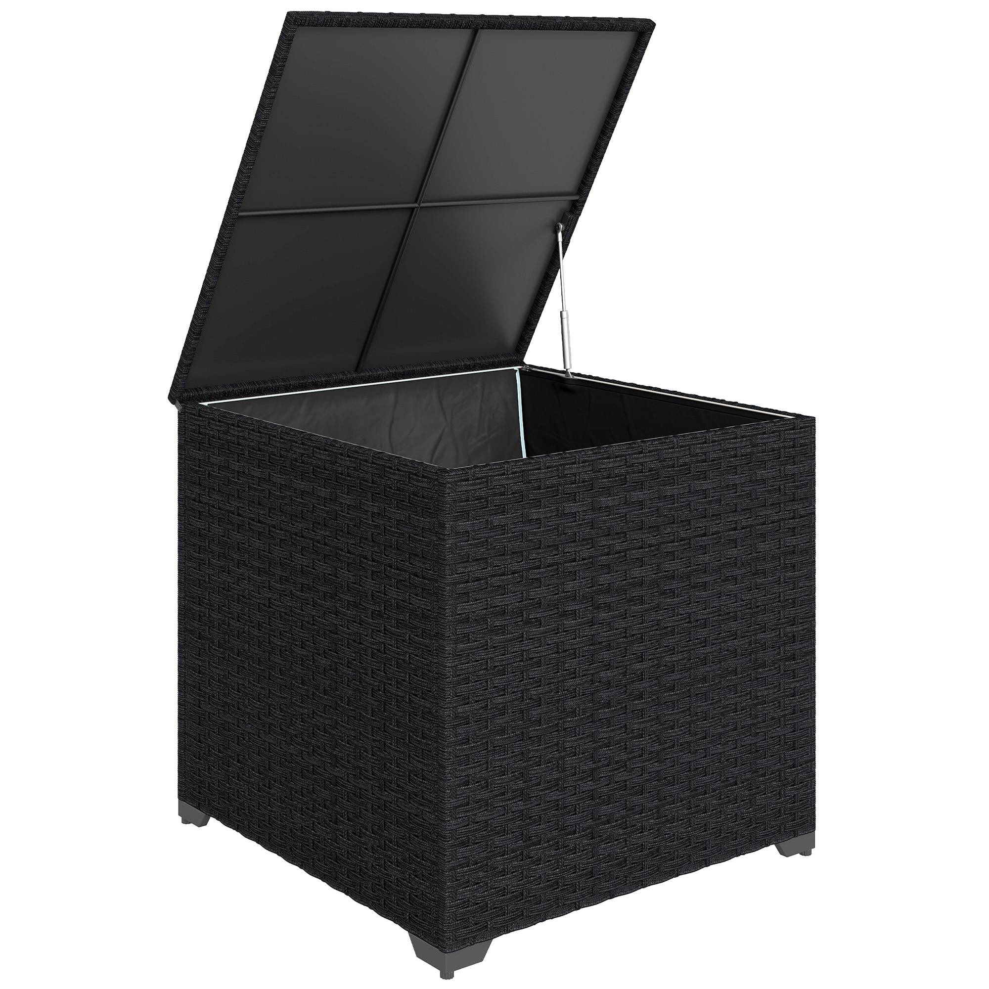 Coffre rangement jardin 253L résine tressée étanche outils extérieur noir - ComfortXL Outdoor Living - Image 1