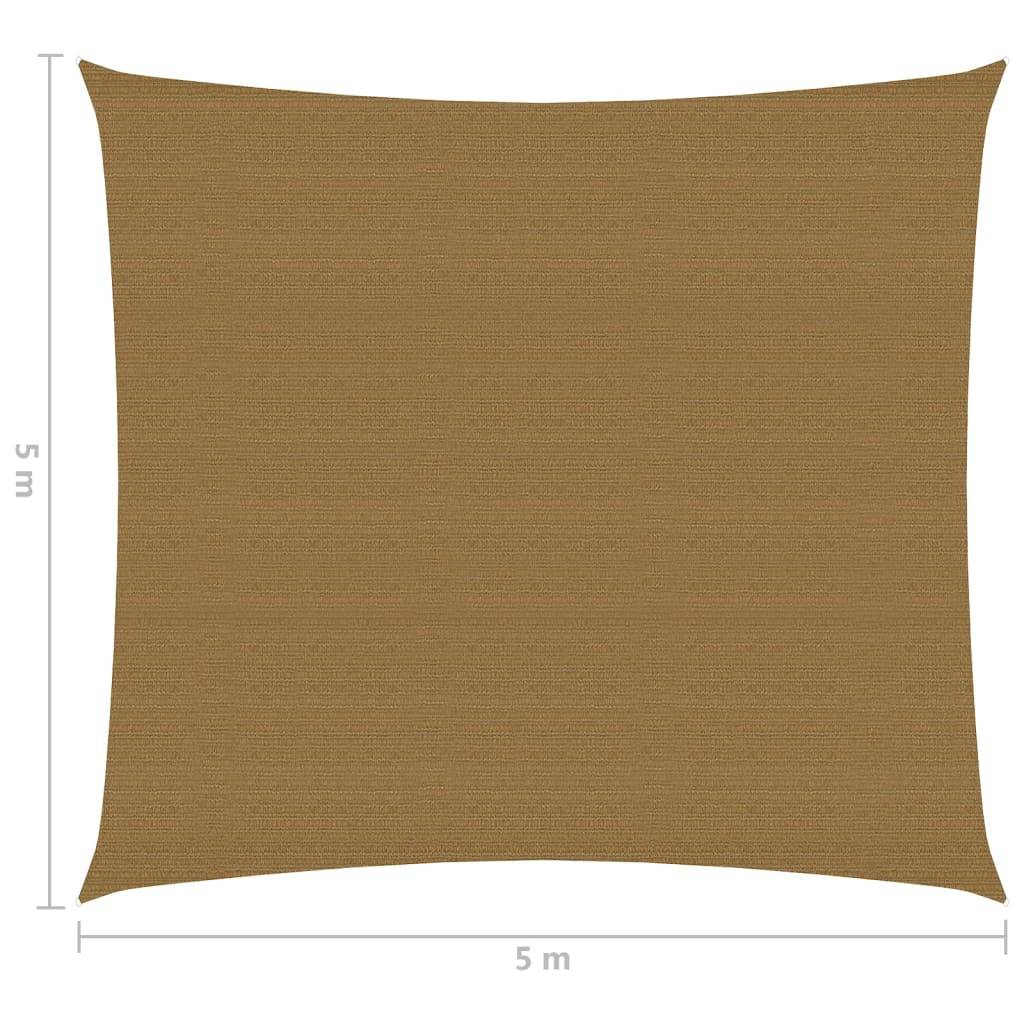 Helloshop26 - Voile d'ombrage 160 g/m² taupe 5 x 5 m PEHD - Image 6