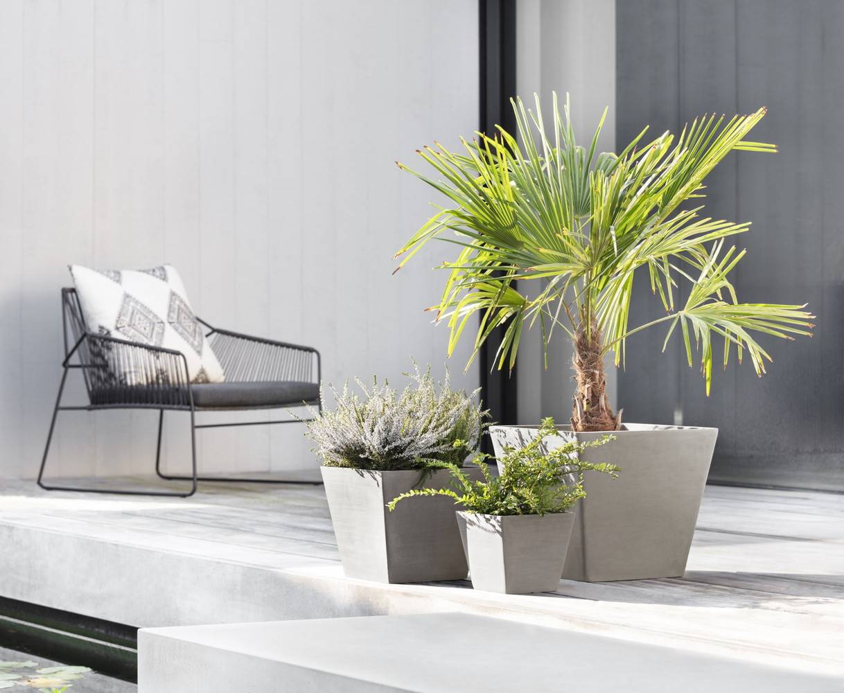 Ecopots - Pot Carré Rotterdam 20 Taupe - 20 x 20 x H. 17,5 cm - 5,2 L ECOPOTS - Image 5