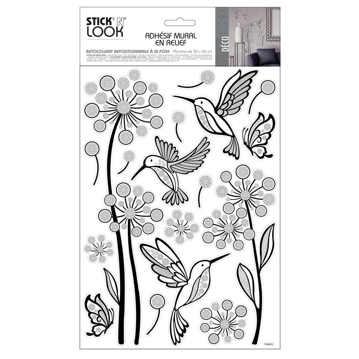 Atmosphera - Sticker en relief fleurs - Atmosphera Créateur d'intérieur - Image 2