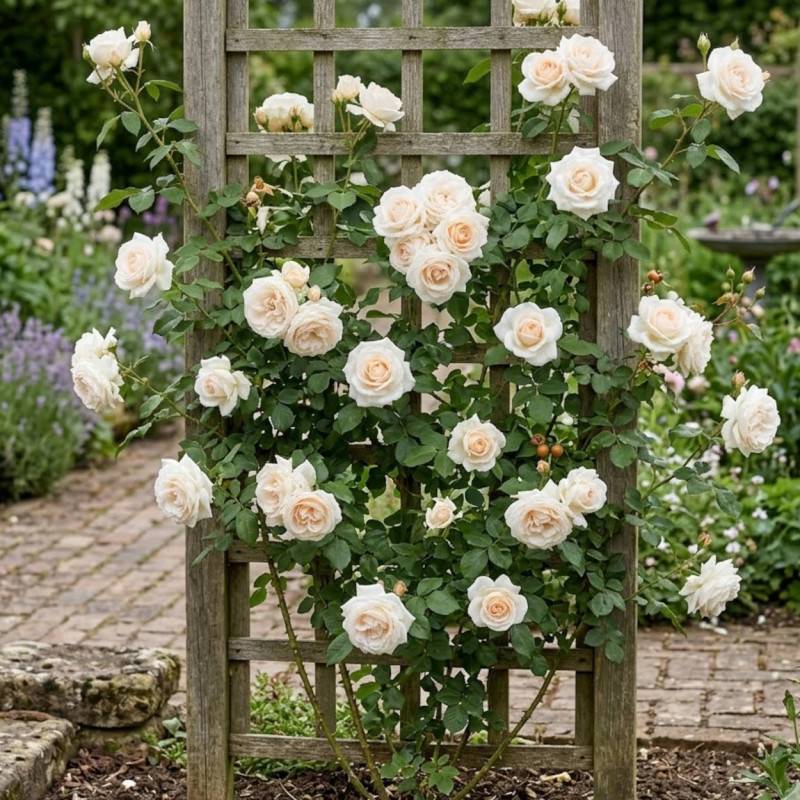 Rosier grimpant Blanche Colombe® 'Delgribla' à fleurs Blanche/ - feuillage Caduc - Pot de 3L - Touffe - Image 3