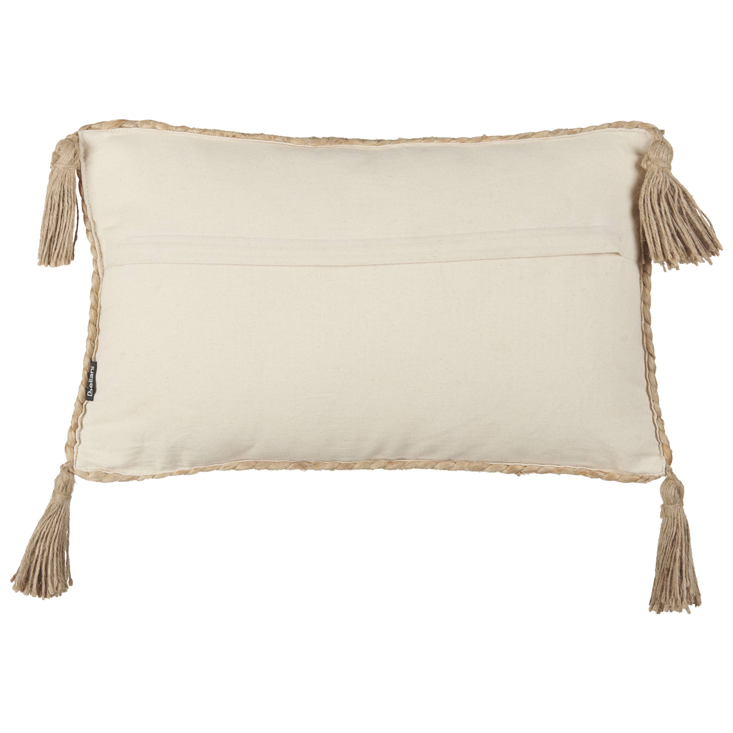 Coussin décoratif Jute Beige SIUM Beliani - Image 4